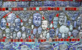 Ceramicist creating a 50th anniversary mosaic for Beth Johnson